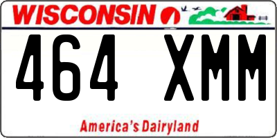 WI license plate 464XMM