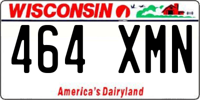 WI license plate 464XMN