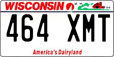 WI license plate 464XMT