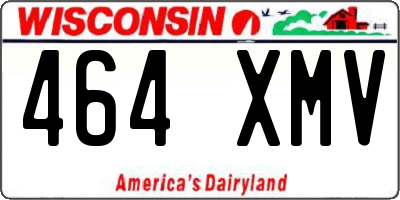 WI license plate 464XMV