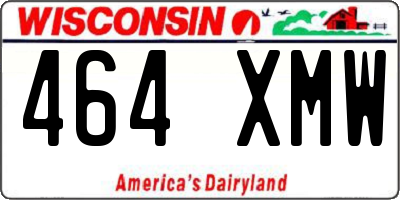 WI license plate 464XMW