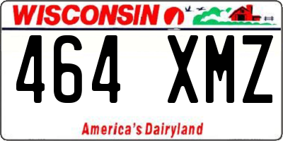 WI license plate 464XMZ