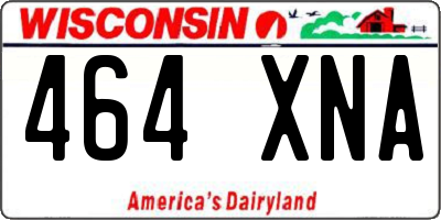 WI license plate 464XNA