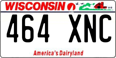 WI license plate 464XNC