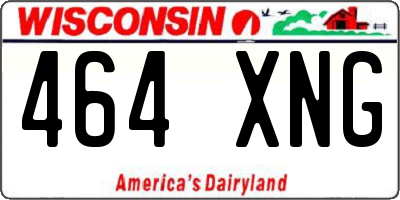 WI license plate 464XNG
