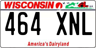 WI license plate 464XNL