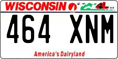 WI license plate 464XNM