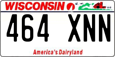 WI license plate 464XNN