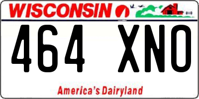 WI license plate 464XNO