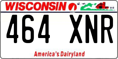 WI license plate 464XNR