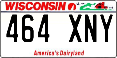 WI license plate 464XNY