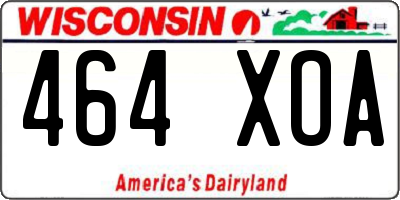 WI license plate 464XOA