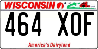 WI license plate 464XOF