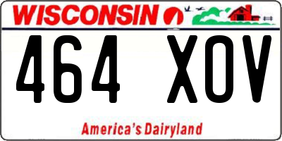 WI license plate 464XOV