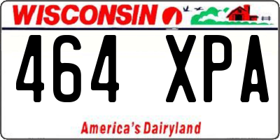 WI license plate 464XPA