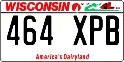 WI license plate 464XPB
