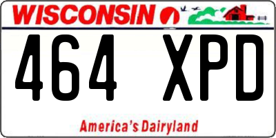 WI license plate 464XPD