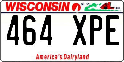 WI license plate 464XPE