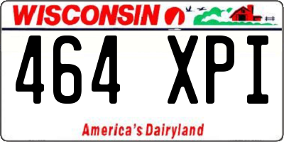 WI license plate 464XPI