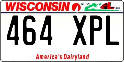 WI license plate 464XPL