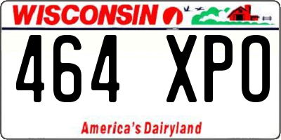 WI license plate 464XPO