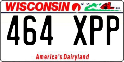 WI license plate 464XPP