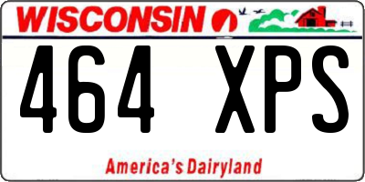 WI license plate 464XPS
