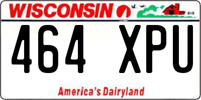 WI license plate 464XPU