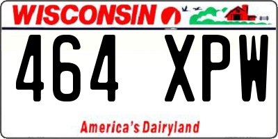 WI license plate 464XPW