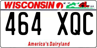 WI license plate 464XQC
