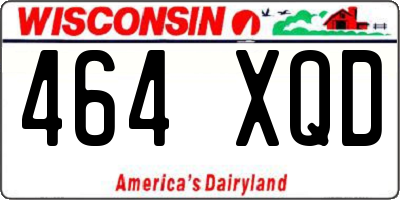 WI license plate 464XQD
