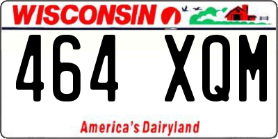 WI license plate 464XQM