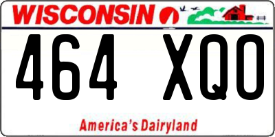 WI license plate 464XQO
