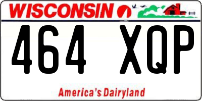 WI license plate 464XQP