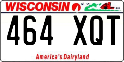 WI license plate 464XQT