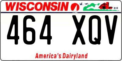 WI license plate 464XQV