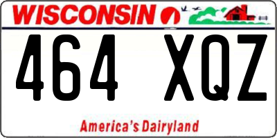 WI license plate 464XQZ