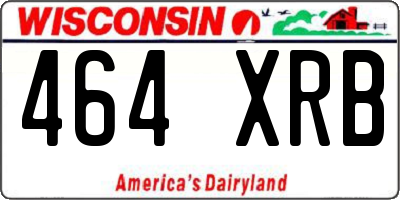 WI license plate 464XRB