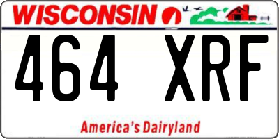 WI license plate 464XRF