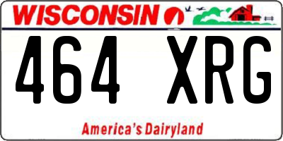 WI license plate 464XRG