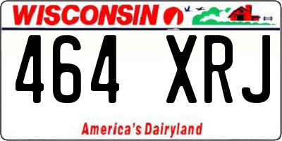 WI license plate 464XRJ