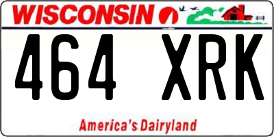 WI license plate 464XRK