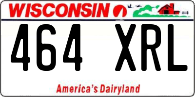 WI license plate 464XRL