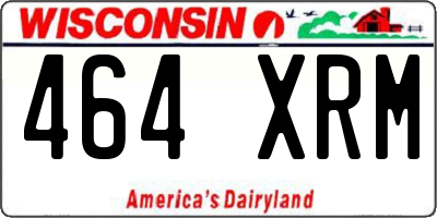 WI license plate 464XRM