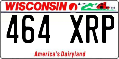 WI license plate 464XRP