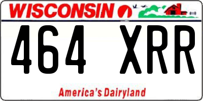 WI license plate 464XRR