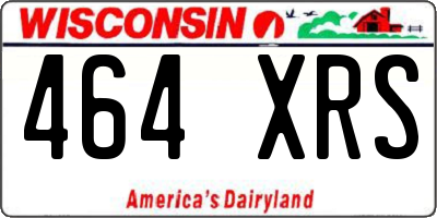 WI license plate 464XRS
