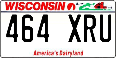 WI license plate 464XRU