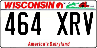 WI license plate 464XRV