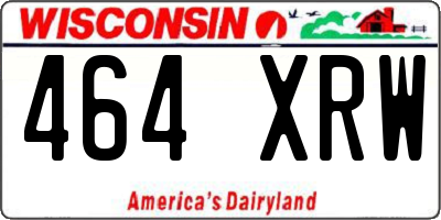 WI license plate 464XRW